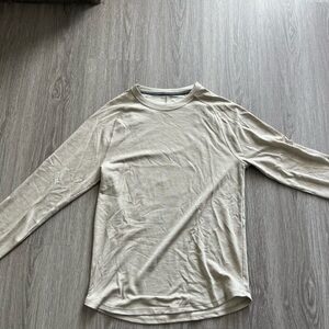 Men's Beige Long Sleeve Shirt